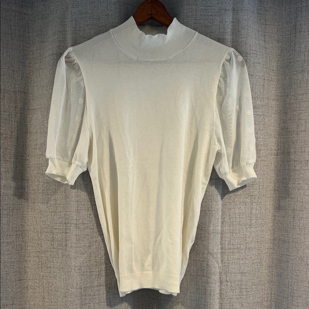 Laundry By Shelli Segal White Turtleneck Sweater